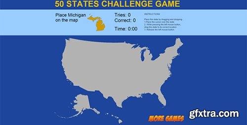 CodeCanyon - United States Map game - 50 States Challenge - 11704331