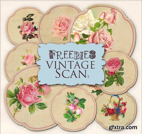 Scrap Kit - Vintage Labels with Roses