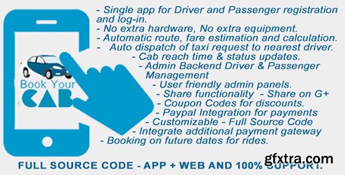 CodeCanyon - Complete App Based Cab Booking Business Solution v2.0 - 9817439