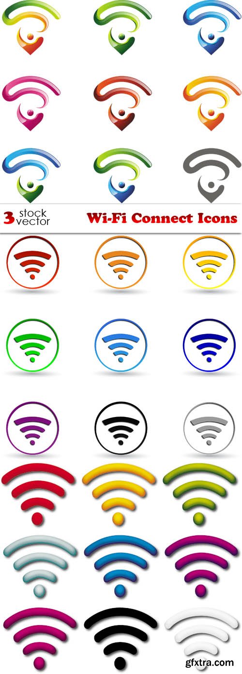 Vectors - Wi-Fi Connect Icons