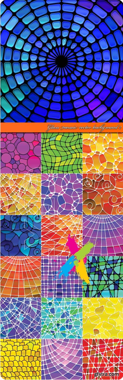 Glass mosaic vector background 2