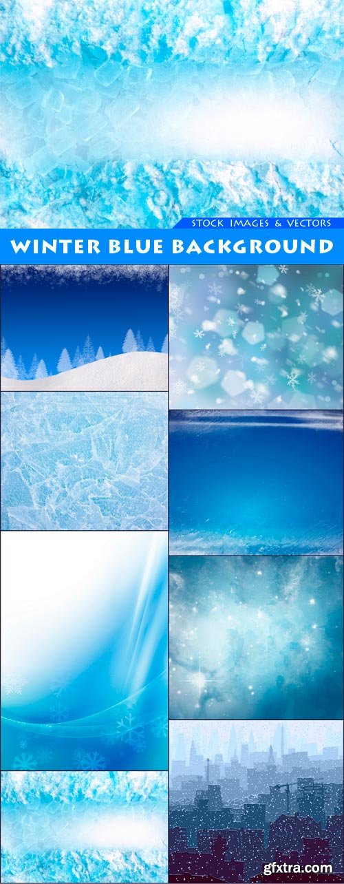 Winter blue background 8X JPEG