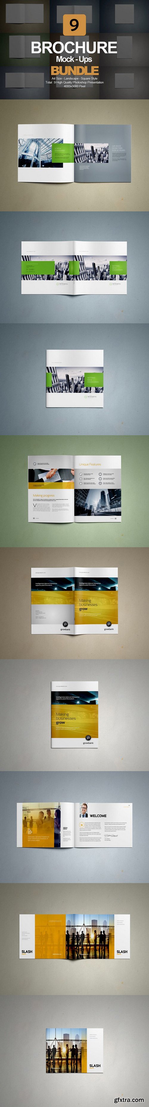 CM - Brochure Mock- Up Bundle 9 in 1 416402