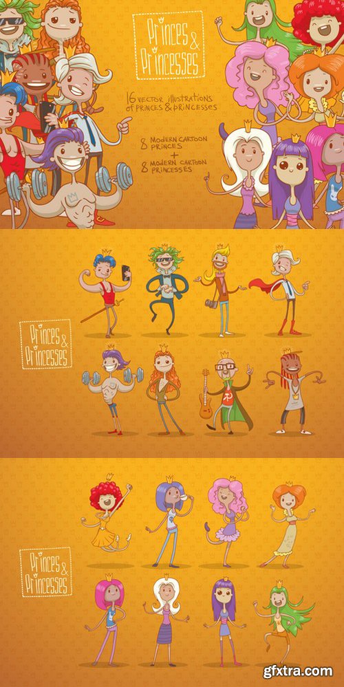 CM - Princes & Princesses bundle, vector 416845