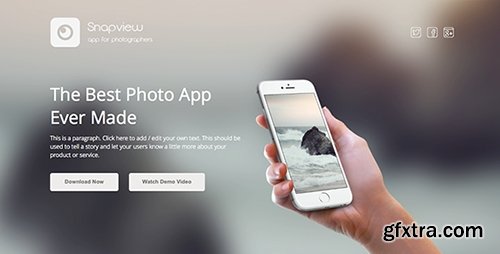 ThemeForest - Snapview v1.0 - Mobile App Landing Template - 12943634