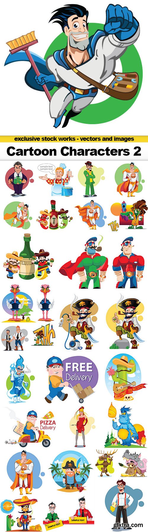 Cartoon Characters 2 - 28x EPS