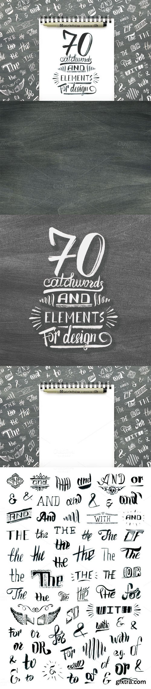 Handlettered catchwords and elements - CM 361709