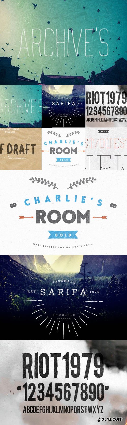 CM - Six Fonts Bundle 132532