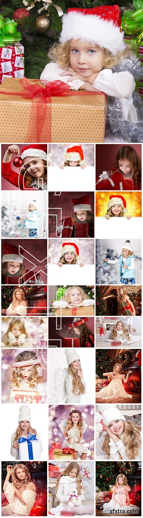 Christmas, children, new year - Stock photo