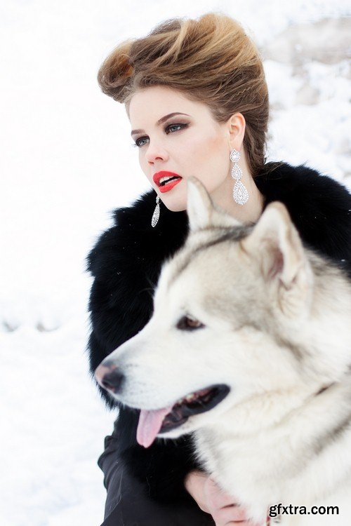 Girl with wolf