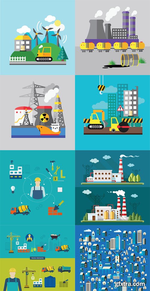Indystry and Construction Vector Set