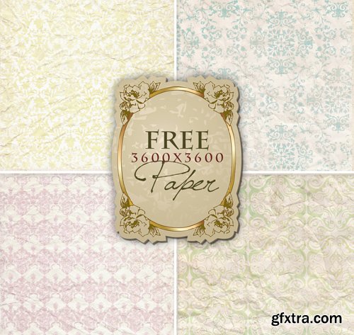 Paper Ornamental Backgrounds in Vintage Style