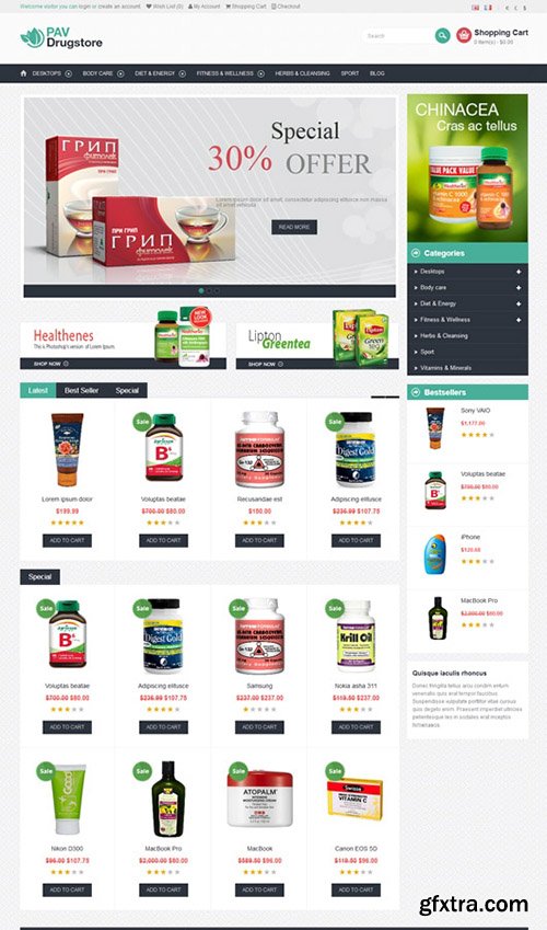 PavoThemes - Pav DrugStore - Fully Responsive OpenCart 1.5.6.x Theme