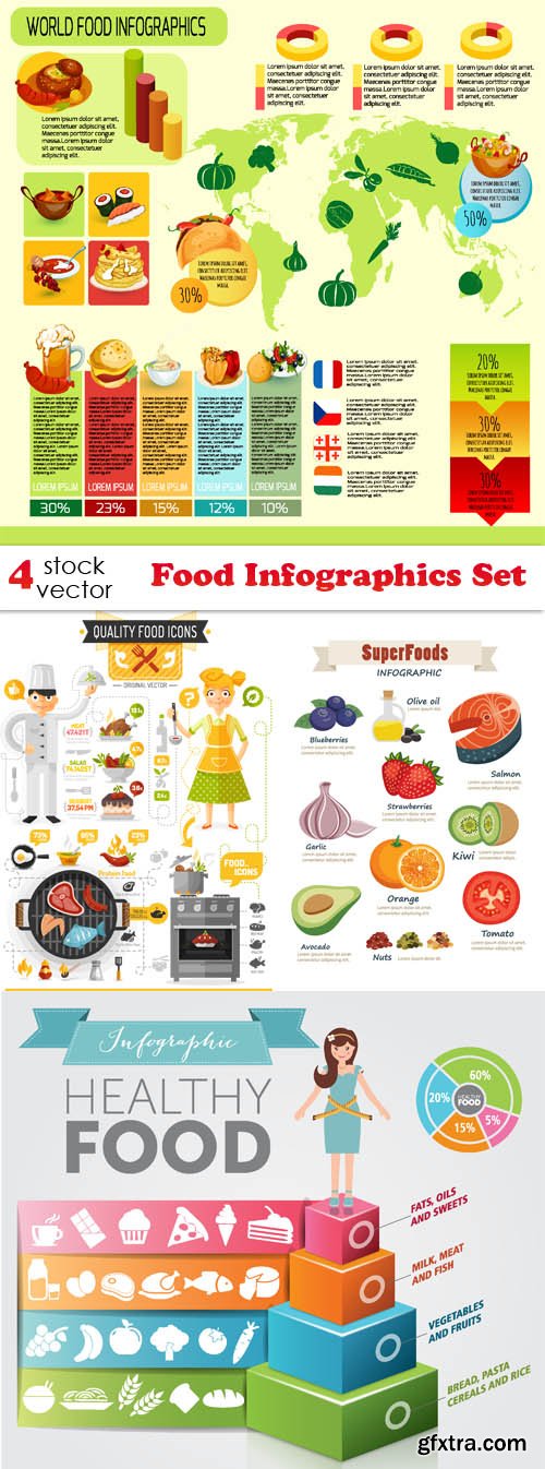 Vectors - Food Infographics Set