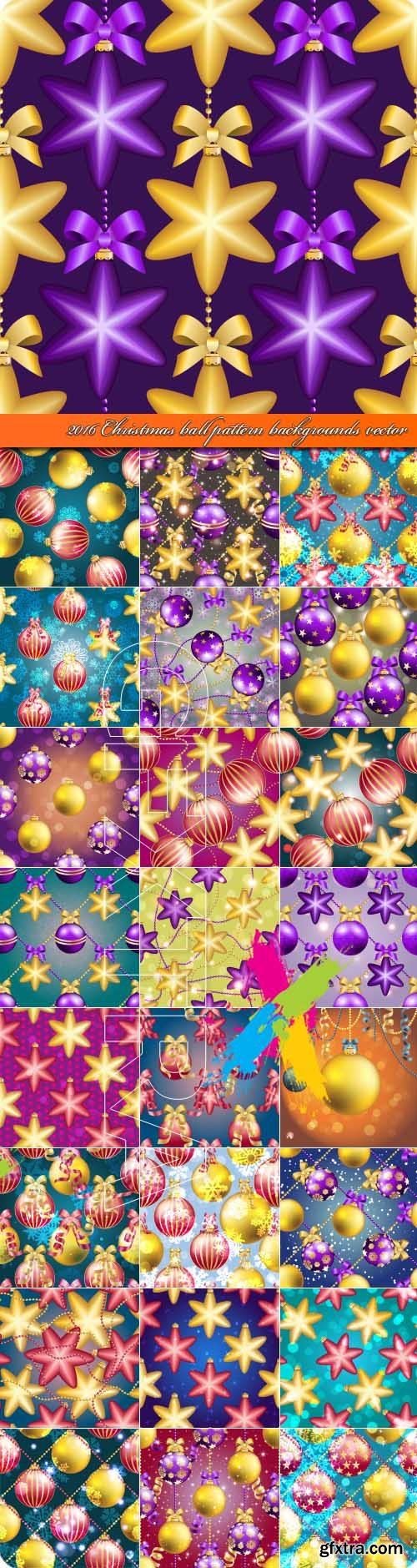 2016 Christmas ball pattern backgrounds vector