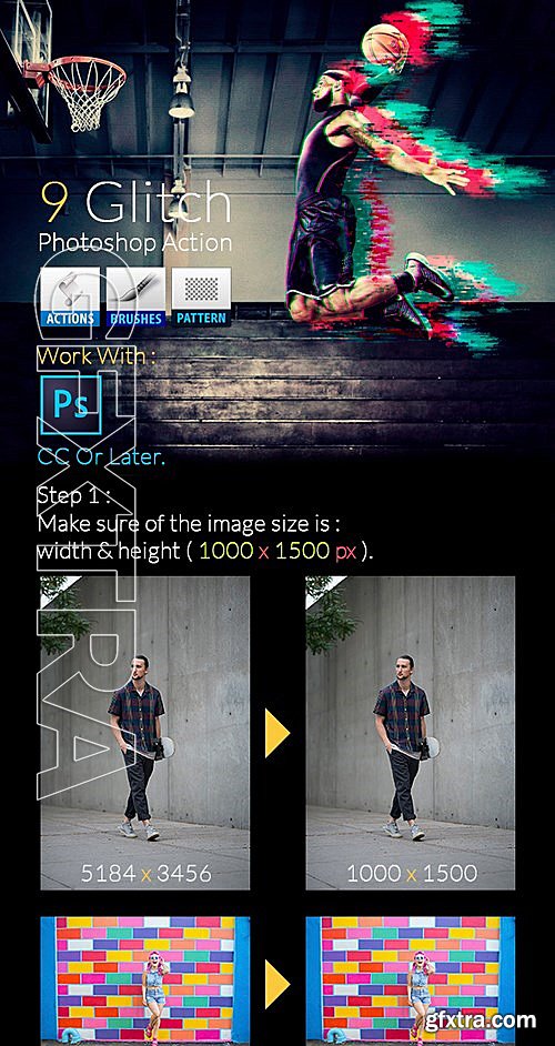 GraphicRiver - 9 Glitch Photoshop Action 13471799