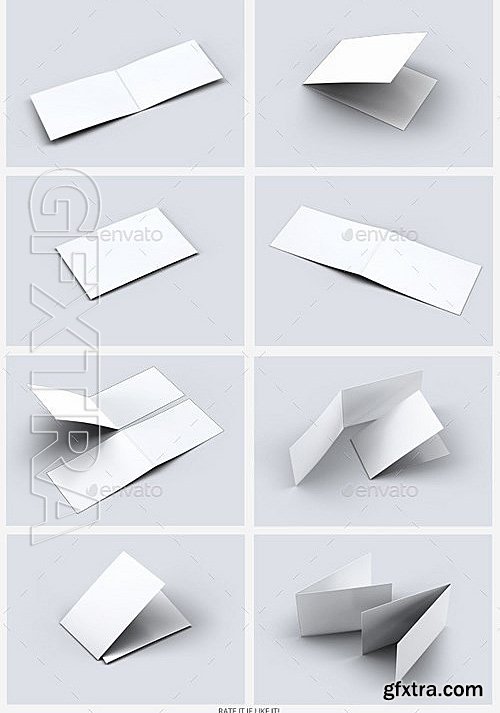 GraphicRiver - Folded Business Card Mock-Up 12933096