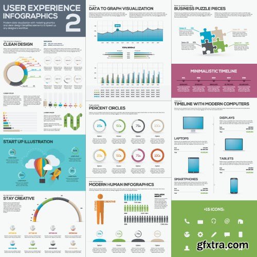 Infographics Templates & Business Elements, 30x EPS