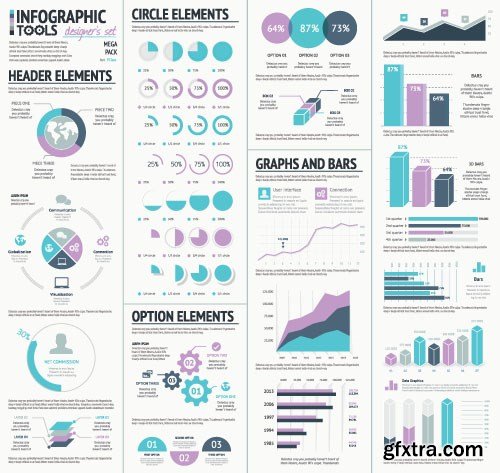 Infographics Templates & Business Elements, 30x EPS