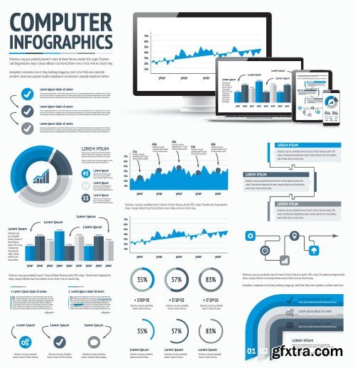 Infographics Templates & Business Elements, 30x EPS