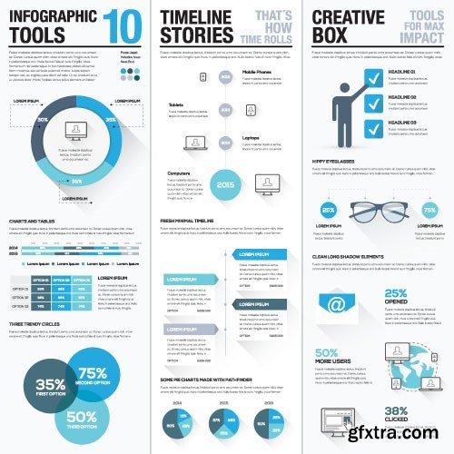 Infographics Templates & Business Elements, 30x EPS