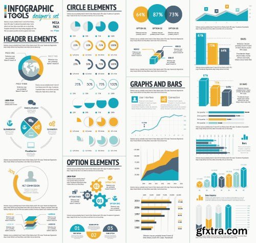 Infographics Templates & Business Elements, 30x EPS