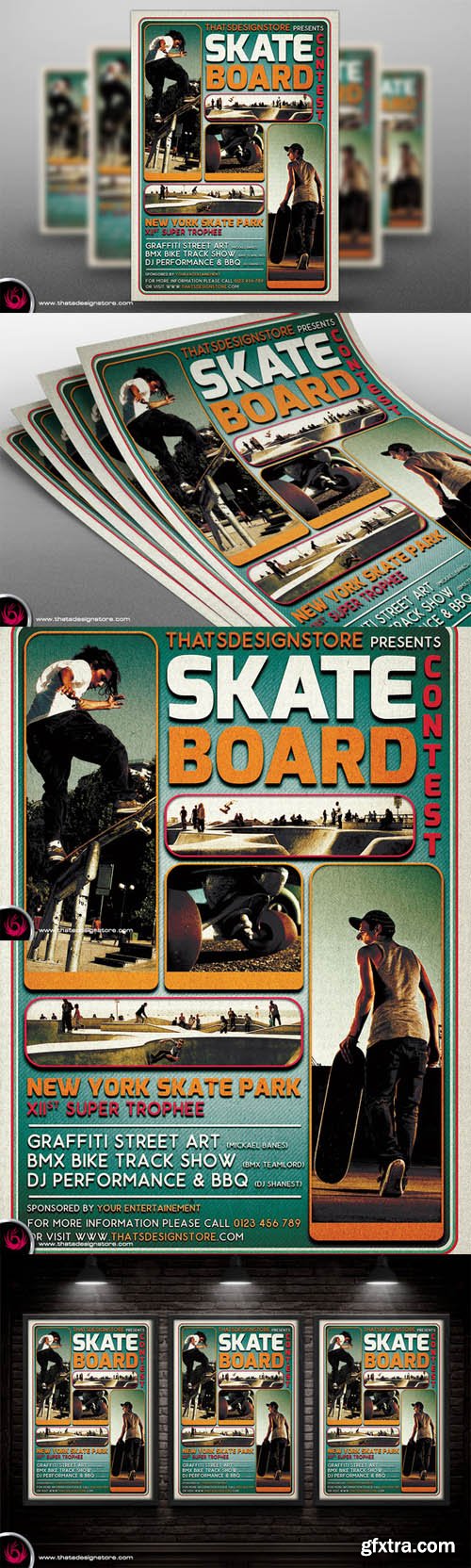 Skating Competition Flyer Template - CM 313802