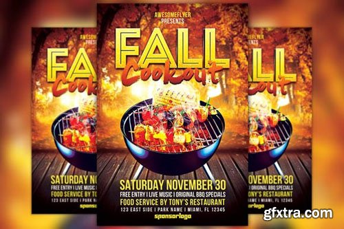 Fall Cookout Flyer Template - CM 313806