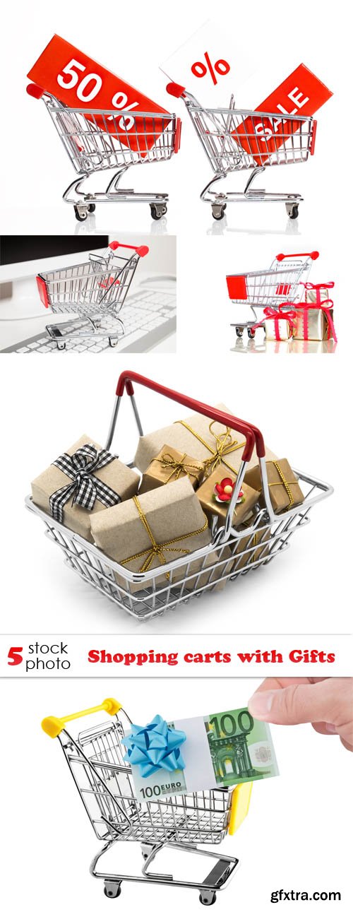 Photos - Shopping carts with Gifts