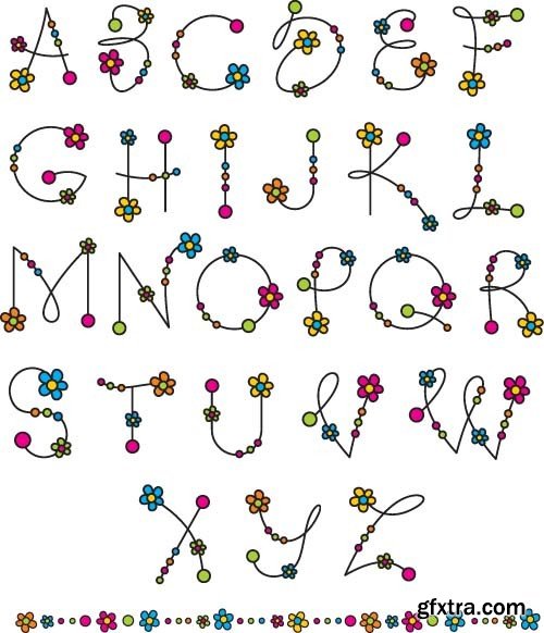 Flower alphabet