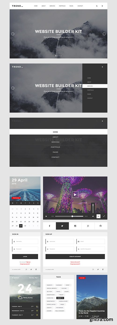 PSD Web Design - Trend UI Kit 2015