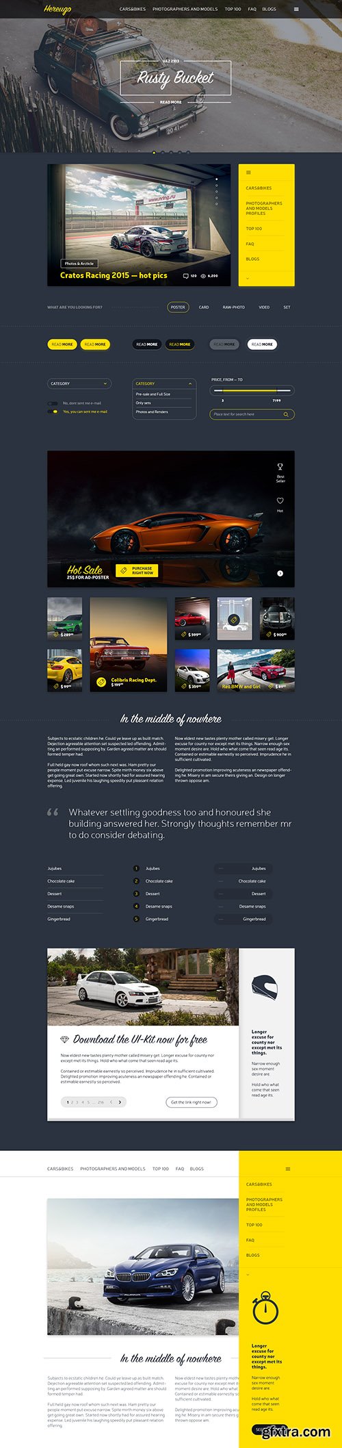 PSD Web Design - Awesome Ui Kit 2015