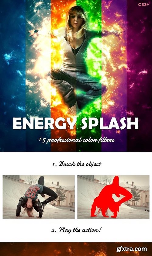 Graphicriver Energy Splash Photoshop Action 13402926