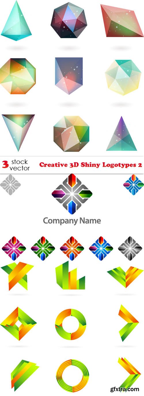 Vectors - Creative 3D Shiny Logotypes 2