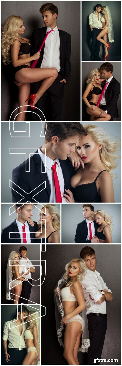 Glamorous couple, woman, man - stock photos