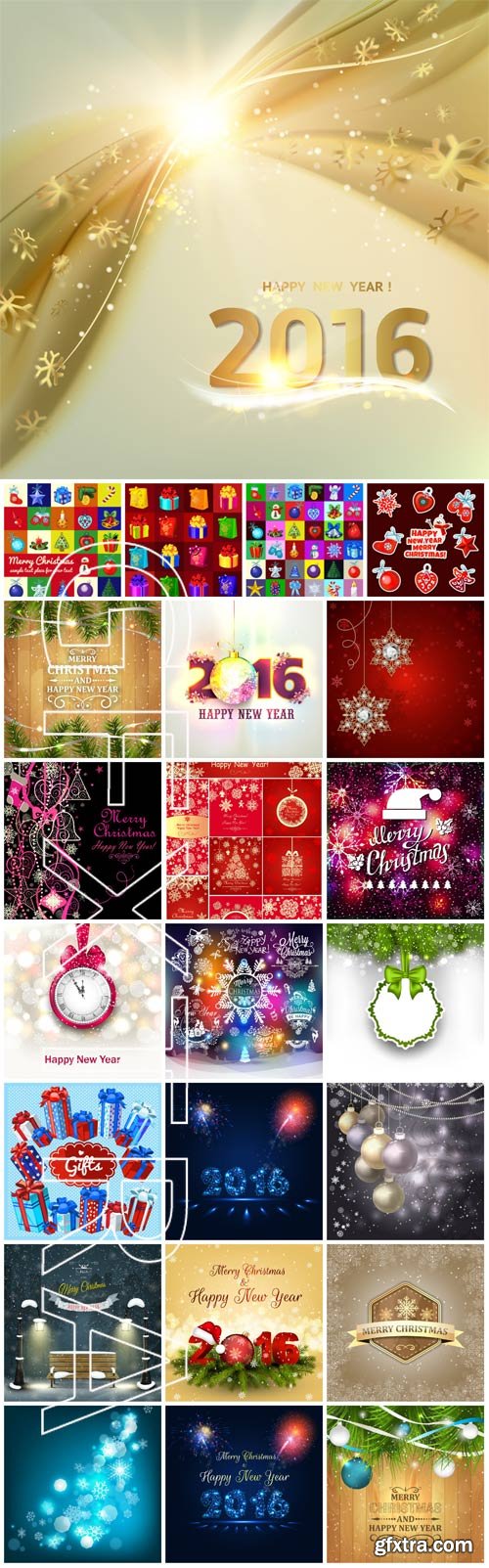 2016 Merry Christmas, New Year, holiday, backgrounds vector