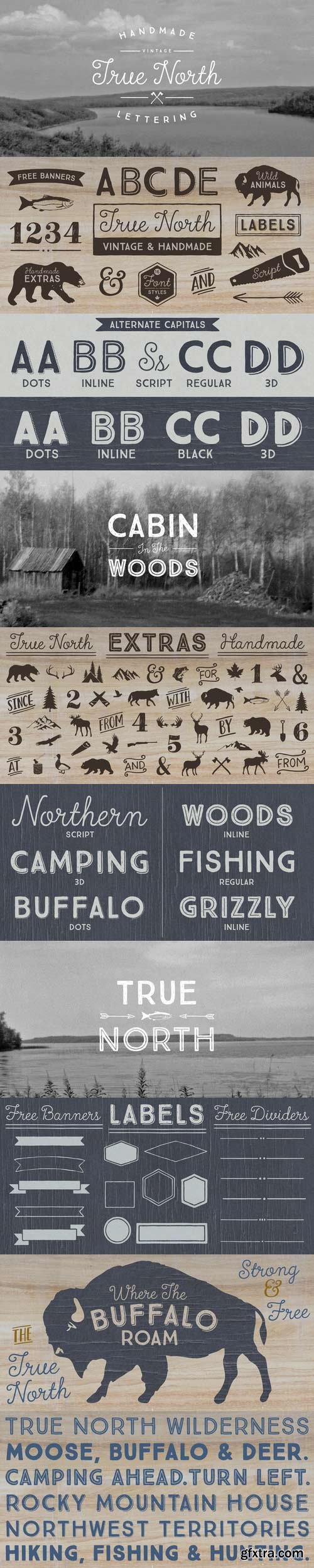 True North Font Family 20 Fonts $250