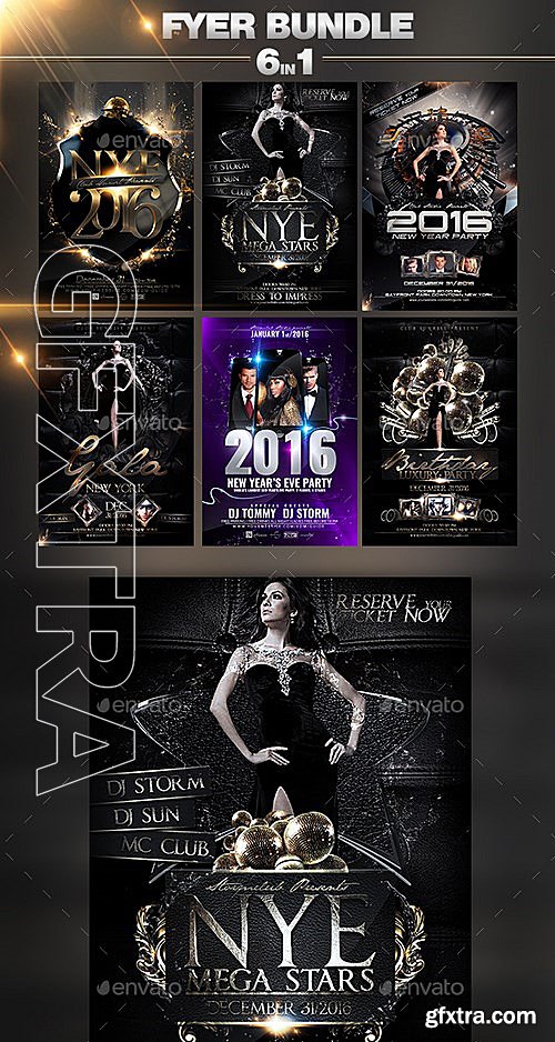 GraphicRiver - NYE Flyer Bundle V2 13468404