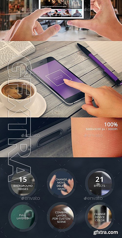 GraphicRiver - Phone 6S Colorful Hand Mockup 13381125