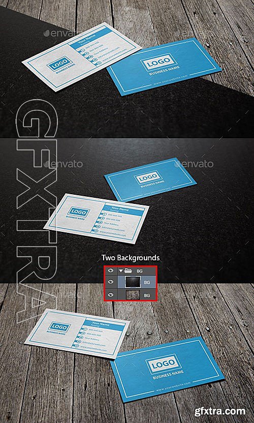 GraphicRiver - 05 business Card Mockups with 2 Backgrounds 13446333