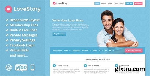 ThemeForest - LoveStory v1.14 - Dating WordPress Theme - 5087155