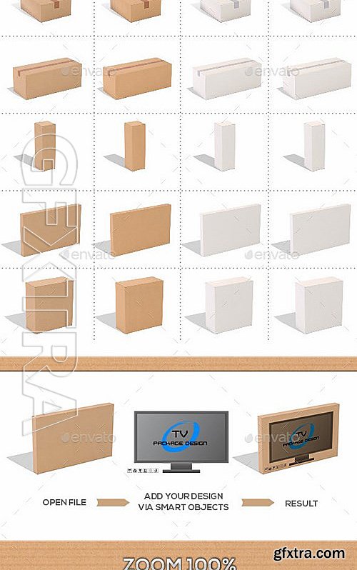 GraphicRiver - Cardboard Packages Mock-Up 13370724