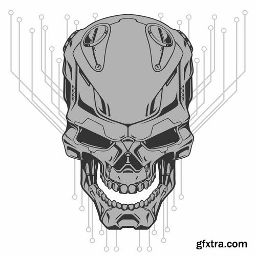 Skull illustration - 11 EPS