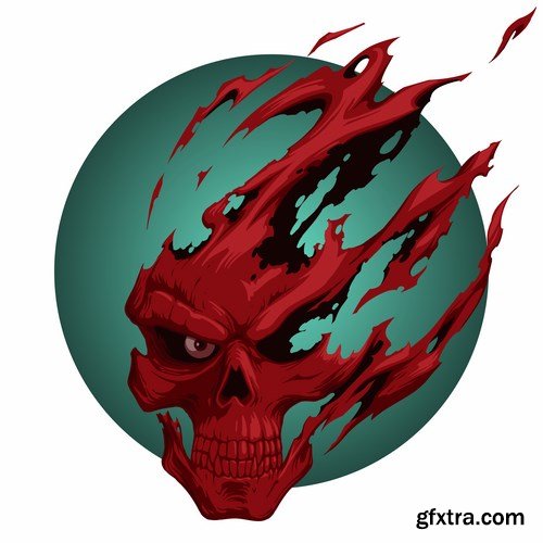 Skull illustration - 11 EPS