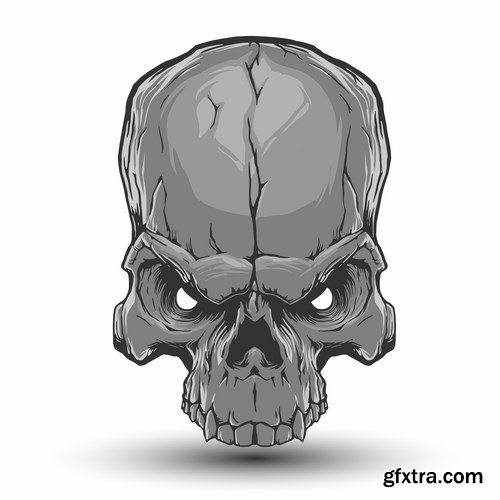 Skull illustration - 11 EPS