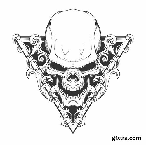 Skull illustration - 11 EPS