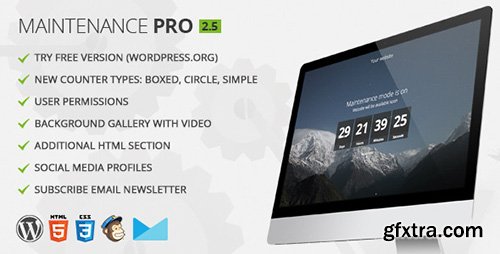 CodeCanyon - Maintenance PRO v2.5 - WordPress plugin - 2781350