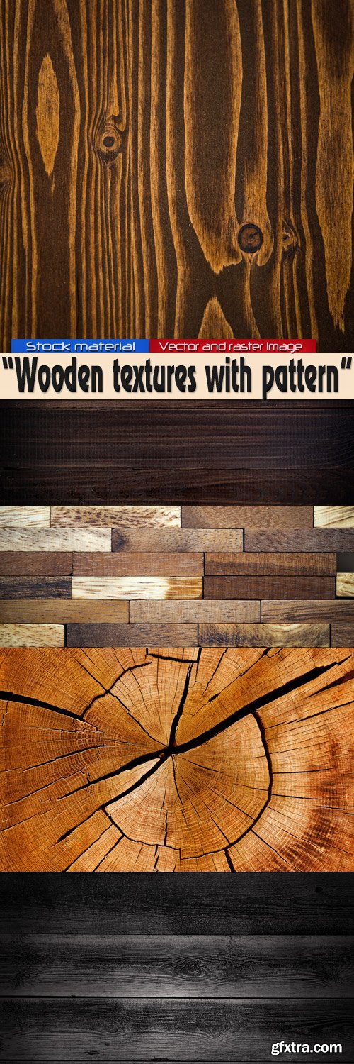 Wooden textures with pattern