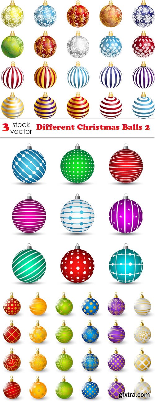 Vectors - Different Christmas Balls 2