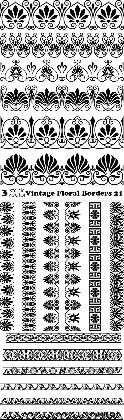 Vectors - Vintage Floral Borders 21